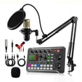 thumbnail image 1 of F998 Live Sound Card & BM800 Condenser Mic Kit Podcast Equipment for Streaming Podcasting, 1 of 5