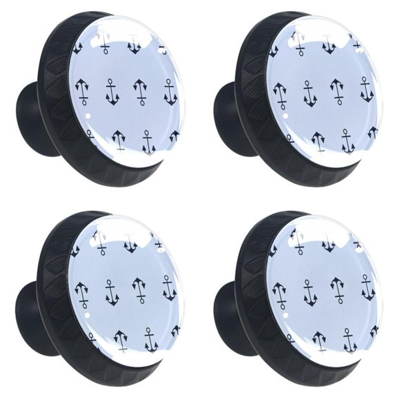 4 Pcs Anchor Knobs for Kitchen Cabinet Cupboard Dresser Bookcase Drawer Pulls Handles Round Home Decor