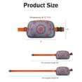 thumbnail image 2 of Geometric Mandala Belt Bag - Folk Style Pattern Adjustable Fanny Pack for Sports Enthusiasts, 2 of 4