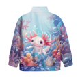 thumbnail image 5 of Uorisanigo Quarter Zip Pullover Sweatshirts Long Sleeve Half Zipper Sweatshirts Loose Ocean Axolotl Quarter Zipper Cropped Sweatshirt for Teen Girl School Pullover Jackets, 5 of 7