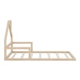 thumbnail image 6 of Bellemave Twin Size Wood Floor Bed with House-shaped Headboard,Twin Bed Frame,Montessori Floor Bed with Rails(Twin,Natural), 6 of 10