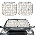 thumbnail image 2 of Vsdgher Pastel Christmas Cookies Print Car Windshield Sun Shade, Reflective Sunshade Window Sunshade Sun Visor Protector Fit for Cars,Trucks,SUVs-Medium, 2 of 6