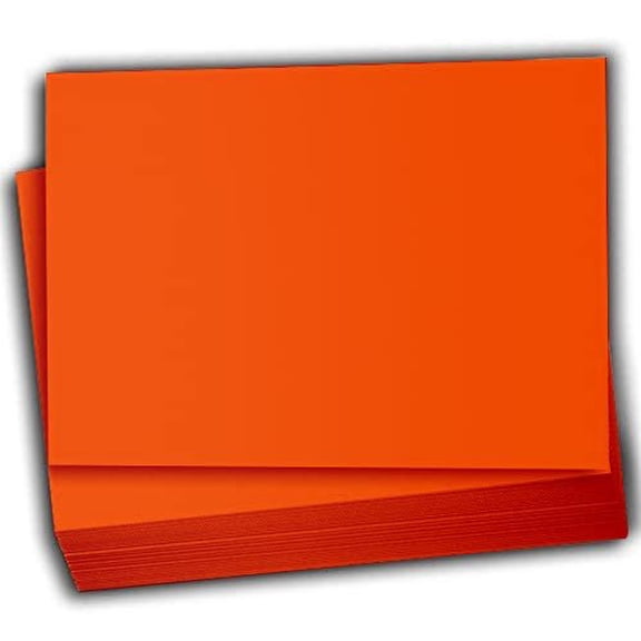 Hamilco Colored Scrapbook Cardstock Paper 4x6 Card Stock Paper 65 lb Cover 100 Pack Fire Orange
