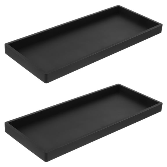 Lixianhe Bathroom Counter Organizer Reusable Silicone Storage Tray Shampoo Bottle Perfume Storage Holder