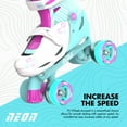 thumbnail image 5 of Yvolution Neon 2in1Roller Inline Skates and Quad, Girls, Kids Skates, Size 12-2, One Pair, Pink, 5 of 13