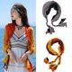 thumbnail image 2 of Lightweight Tie Dyeing Scarf For Women Summer Sun Protection Headscarf Multipurpose Shawl Head Wrap Yellow coffee, 2 of 4
