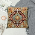 thumbnail image 2 of Nawypu Persian Pillow Cover Orange Blue Boho Throw Pillow Cover Vintage Ethnic Decorative Pillow Cases Home Outdoor Square Pillowcase, 2 of 5