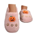 thumbnail image 3 of Shadoumai Halloween Slippers For Womens Mens Home Elastic Comfy Retro Memory Foam Fuzzy Soft Bedroom Plush Warm Anti-Skid Sole Winter Wool Lined Indoor Outdoor House Shoes, 3 of 8