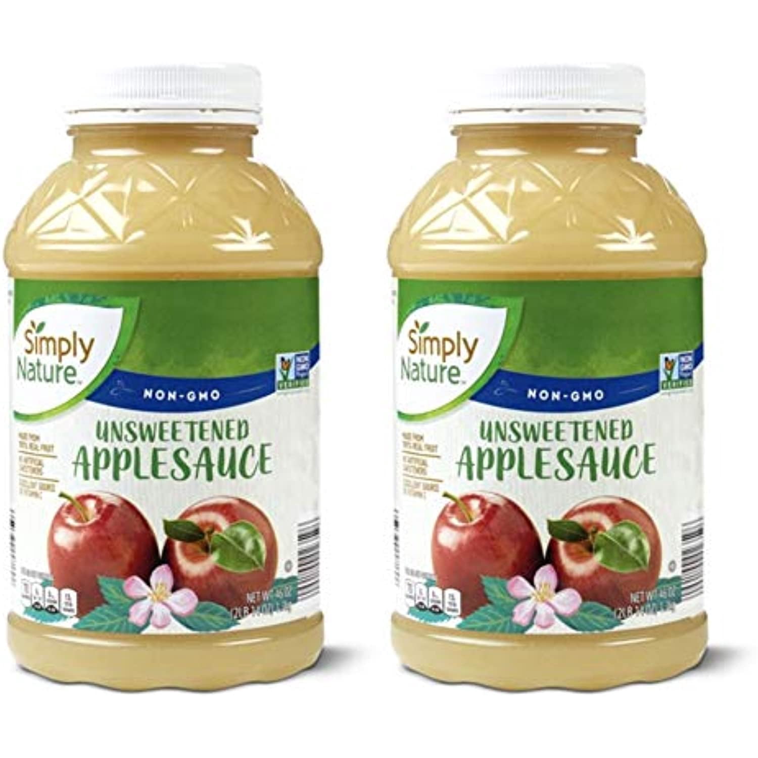 Simply Nature NonGmo Unsweetened Applesauce 2 Count (46 Oz