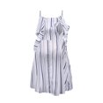 thumbnail image 2 of Fengqque Nursing Maternity Maternity Postpartum Comfort Dress Pajamas Stripe Print Collar Sleeveless Lacing Breastfeeding Elastic Clothes Dress, 2 of 9