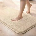 thumbnail image 1 of Alfombra de baño absorbente, alfombra de ducha antideslizante extragruesa para baño, alfombra de chenilla lavable a máquina (beige, 40x60cm), 1 of 5
