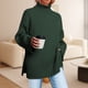 thumbnail image 1 of Suéter Suéteres de manga larga para mujer Suéter de punto acanalado acogedor Suéter elegante Prendas de abrigo Cgtredaw Verde Xl para Mujer, 1 of 6