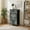 Color-1, variant on 4 Drawer Vertical Storage Dresser abstract fantasy Gothic city decorative Gothic roofs with Wood Top Fabric Pull Drawers