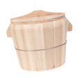 thumbnail image 4 of Cubo de arroz humeante de madera, cubo vaporizador de arroz, cuenco de arroz redondo práctico reutilizable, cuenco de arroz para Sushi para aperitivo, Diámetro superior 21cm, 4 of 9