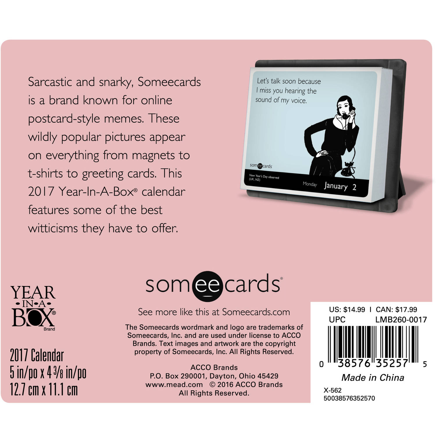 Someecards Daily Calendar 2025
