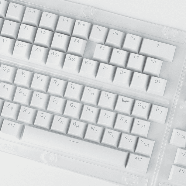 Teclas rojas y violentas para blanco y negro transparente para enviar teclados mecánicos complementarios