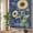 MidNightBlue, variant on Rainbow Window Privacy Film, You Are My Sunshine Static Cling Window Film PVC, Yellow Sunflowers Cute Bees Heart Dark Gray UV Blocking Glass Cover, Removable Stained Glass Sticker 29.5''x118''