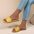 thumbnail image 6 of Summer Savings! Zpanxa Slippers for Women Summer Women Open Toe Beach Sandals Roman Casual Flat Shoes Slippers Flip Flops for Women Yellow 37, 6 of 7