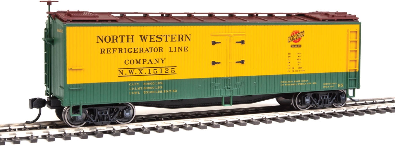 thefarmerandthebelle.net Walthers HO Scale 40' Early Reefer North Western  Refrigerator Line CNW #15125 Toys &amp; Hobbies Freight Cars