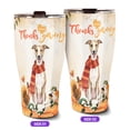 thumbnail image 2 of Happy Thanksgiving Whippet with Turkey Pumpkins Autumn Vibes 30oz Stainless Steel Tumbler Insulated Cup with Lid Dog Lover - 12018, 2 of 5