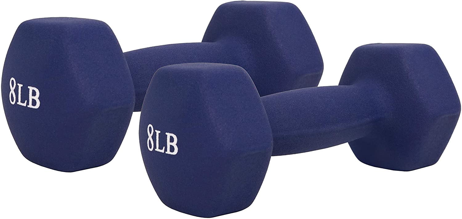 Mancuernas 5kg Sunny Health & Fitness Juego De Mancuernas De Neopreno 2, 3, 5 LB Con Estuche Pesas De 3 Kilos