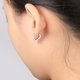 thumbnail image 3 of 2 pares de aretes pequeños, aretes colgantes de aro para mujer, joyería de moda para mujer, formas variadas Adepaton BST3004610-3, 3 of 5
