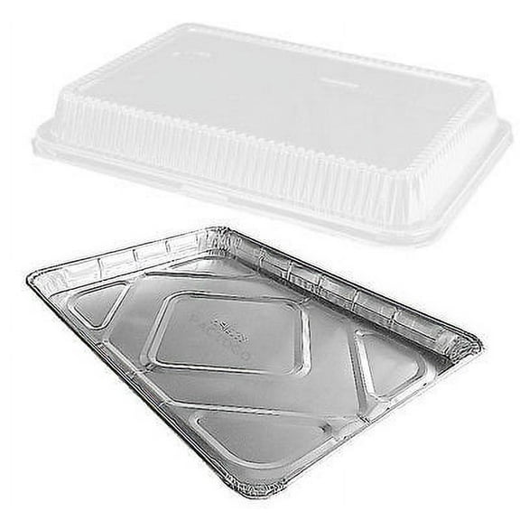 Handi-Foil Half 1/2 Size Sheet Cake Aluminum Foil Pan w/Clear High Dome Lid (pack of 20)