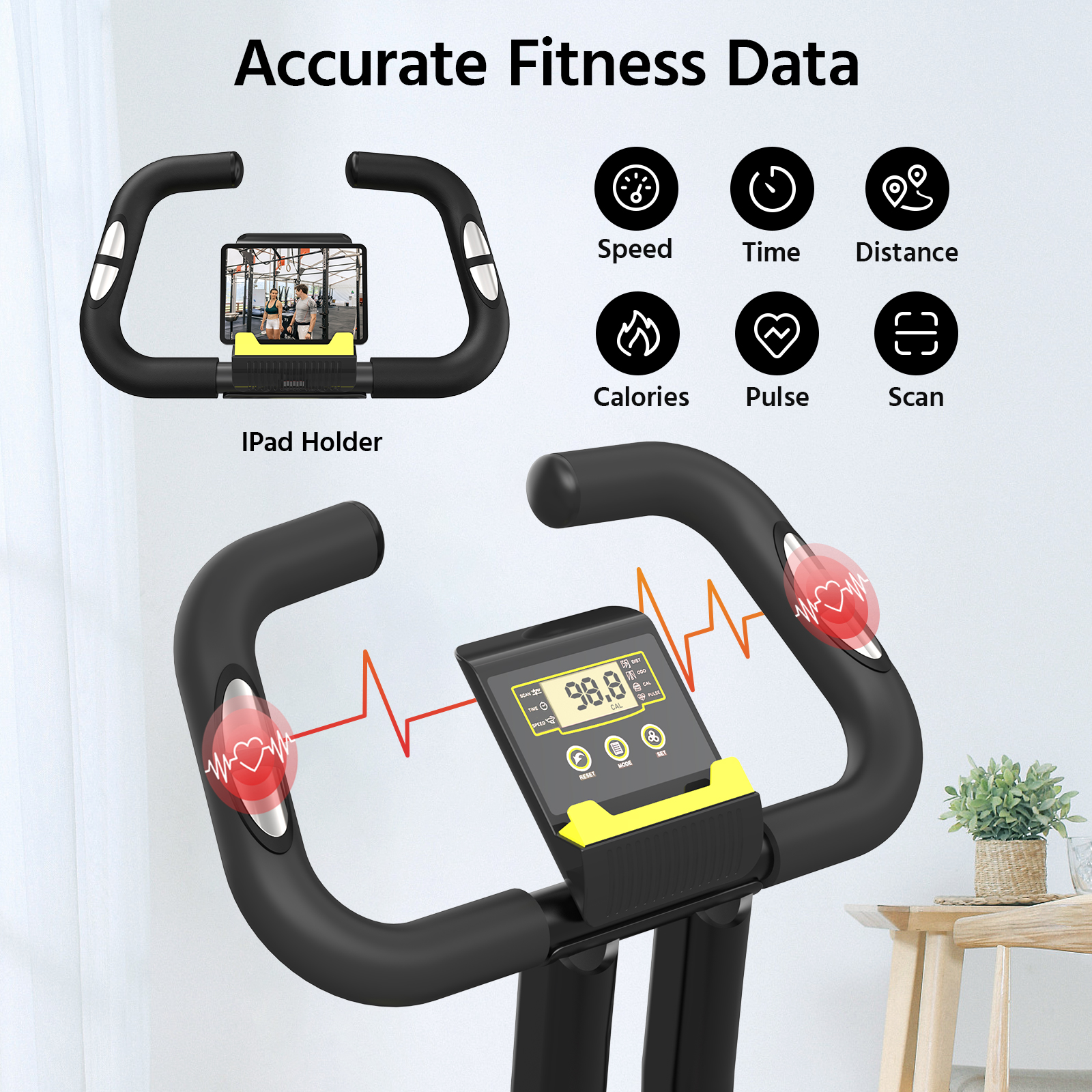 Pooboo 4-in-1 Folding Exercise Bike with Twister Board photo 6