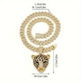 thumbnail image 5 of European and American style, hip-hop style, personality, versatile, men's and women's belts, luxury fashion brand animals, leopard head pendants, diamond-shaped Cuban necklaces, 5 of 6
