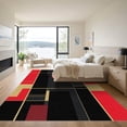 thumbnail image 3 of ODIKA 2'x3' Machine Washable Non-Slip Area Rug, Geometric Red High Traffic Rug with Pad, Red, 1058494, 3 of 8