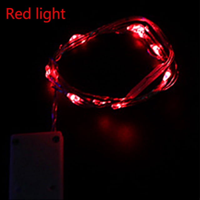 RYRDWP Led Copper Wire Light String Button Battery Box Gift Box Decorative Light String Holiday Christmas Colorful Light String Star Lights 1 Meter 10 Lights