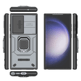 thumbnail image 4 of Allytech Galaxy S23 Ultra Case with Sliding Camera Lens Protector, Rugged Hybrid PC TPU Back Cover with Ring Holder Stand Military Grade Protection Phone Case for Samsung Galaxy S23 Ultra - Gray, 4 of 5