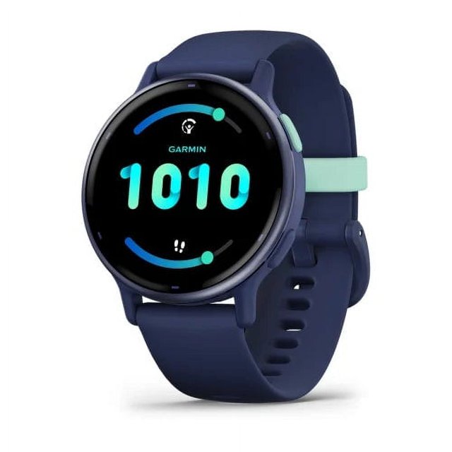 Garmin Vivoactive® 5 - Metallic Navy Aluminum Bezel with Navy Case and Silicone Band