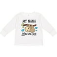 thumbnail image 3 of Inktastic My Nana Loves Me with Sloth and Hearts Boys or Girls Long Sleeve Toddler T-Shirt, 3 of 5