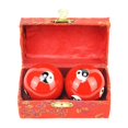 thumbnail image 1 of serony Portable Baoding Balls with Storage Box dexterity massager finger exercise massage Baoding balls Durable for Kids Elderly Parents Red Tai Chi, 1 of 9