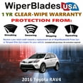 thumbnail image 2 of 2016 Toyota RAV4 Beam Wiper Blades Wipers w/1yr Warranty (Set of 3) w/Rear Wiper (WiperBladesUSA), 2 of 5