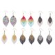 thumbnail image 1 of 6 pares de pendientes colgantes de hoja de metal con colgante colorido y gancho llamativo para mujeres, adolescentes y niñas, 1 of 6