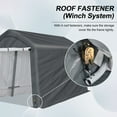 thumbnail image 4 of Aoodor 6ft x 8ft Heavy Duty Storage Shelter Black Carports, 4 of 8