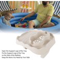 thumbnail image 2 of ZOUSSIQI Plateau de Table pour Spa, Plateau de Table Réglable Antidérapant avec Trous de Drainage, Compagnon pour Piscine (beige) CA919-36886, 2 of 9