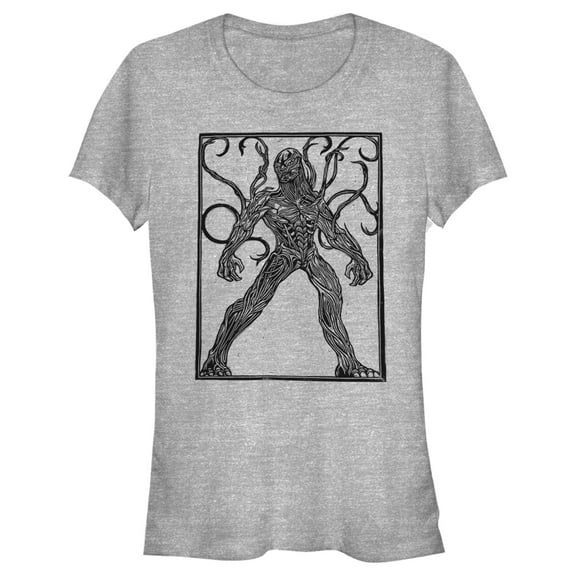 Junior's Marvel Eternals Kro Woodcut Graphic Tee Athletic Heather Medium