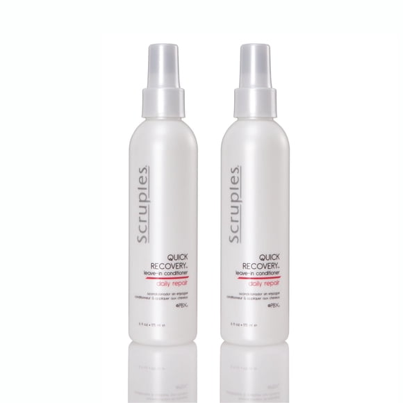 Scruples Quick Recovery Leave In Conditioner - Detangling Spray & Heat Protectant to Condition + Protect Hair - Damaged Hair Repair, 6 oz (Pack of 2)