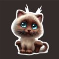 thumbnail image 3 of 15*18CM Car 3D Stereo Anime Funny Personality Kitten Sticker Car Styling Sticker, 3 of 7