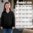 thumbnail image 7 of Uorisanigo Black Girls Half Zip Collar Sweatshirts Casual Essentials Long Sleeve Pullover Jackets Fashion Fall Winter Clothes Quarter Zipper Pullover Shirts Teen Girl Athletic Outerwear, 7 of 7
