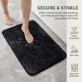 thumbnail image 3 of REGALWOVEN Shaggy Bathroom Rugs, Non-Slip Absorbent Bath Mat, Ultra Soft Microfiber Plush Shower Carpet for Machine Washable Black 24" x 16", 3 of 6