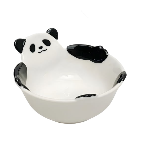Rirozkan Panda Ceramic Dipping Dish, Cute Small Soy Sauce Bowl, Seasoning Hot Pot Sauce Plate for Sushi, Kitchen, Dining Table