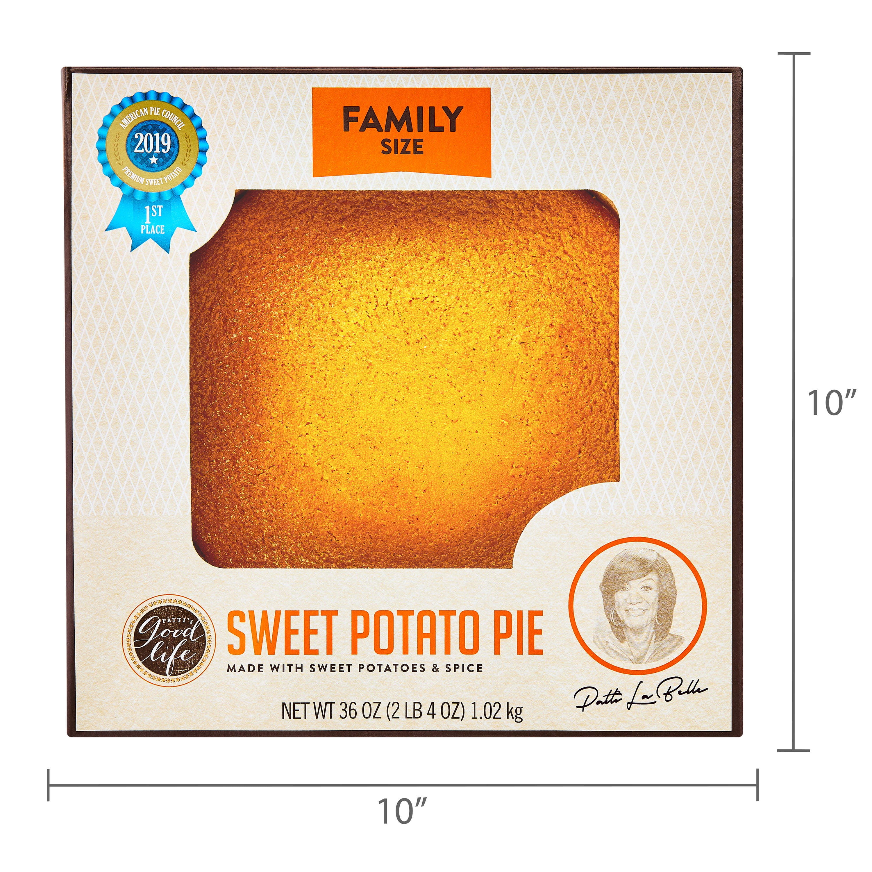Patti LaBelle Sweet Potato Pie, 36 oz, Shelf Stable, Baked