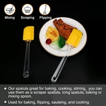 2pcs Kitchen Utensils Flexible Silicone Spatula Heat Resistant Rubber Scraper Cooking Baking Yellow