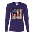 thumbnail image 3 of By His Blood We Are Healed Inspirational/Christian Womens Graphic Long Sleeve T-Shirt, Purple, X-Large, 3 of 5