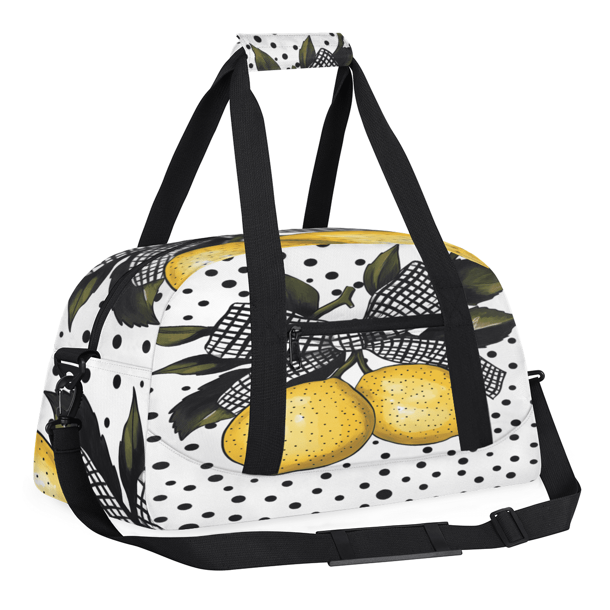 Herdesigns Lemon Sports Duffle Bags Travel Duffle Bag Gym Bag Cute Fruit Weekender Travel Bag Waterproof Overnight Bag Carry On Travel Tote Bag Dance Bags
