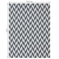 thumbnail image 5 of Sunnydaze Geometric Affinity Modern Flat Weave Blue/White Parallelogram Indoor Area Rug, 5' x 7', 5 of 9